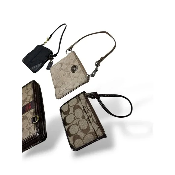 Coach Wallet Wristlet Set Lot Of 4 Y2K Signature Glam - Picture 5 of 5